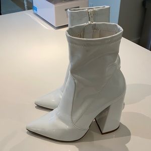 Steve Madden White Booties